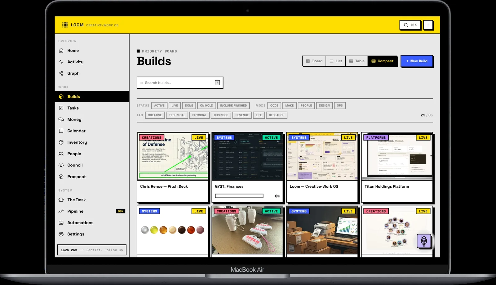 Loom — Creative-work operating system